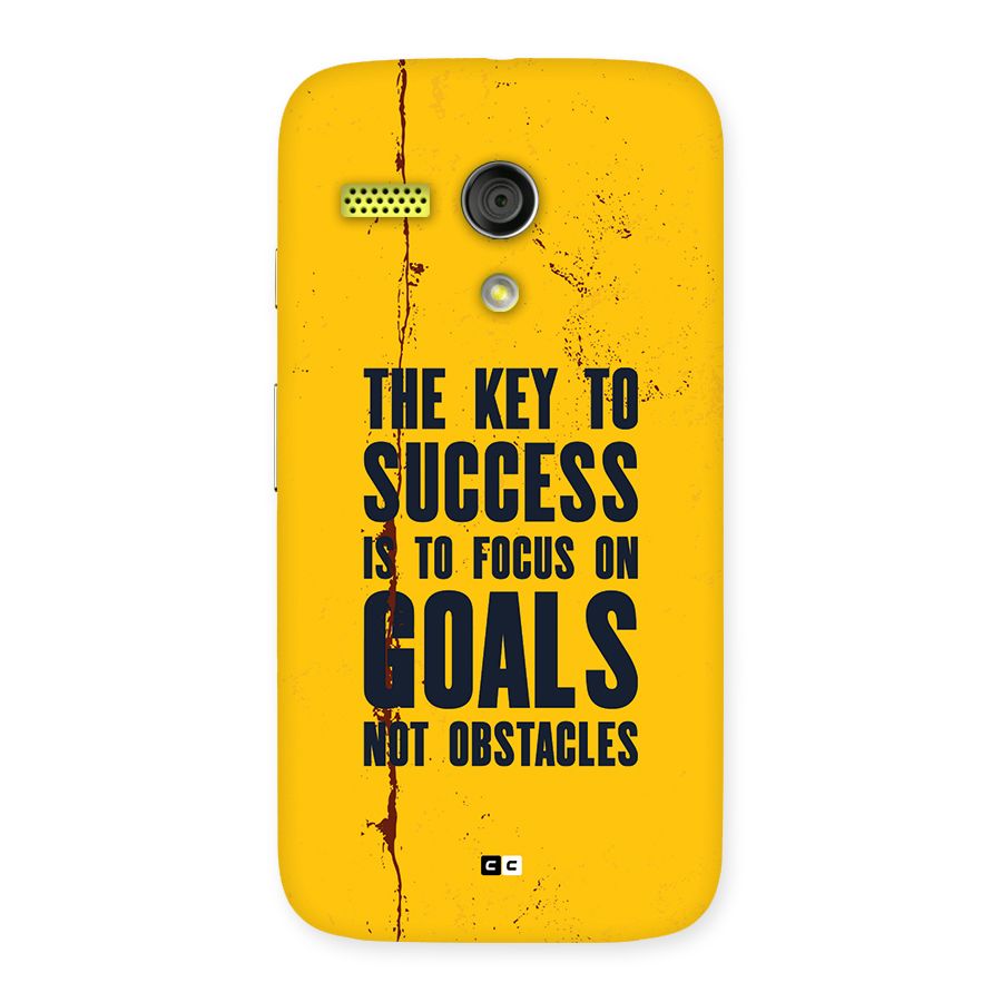 Goals Not Obstacles Back Case for Moto G
