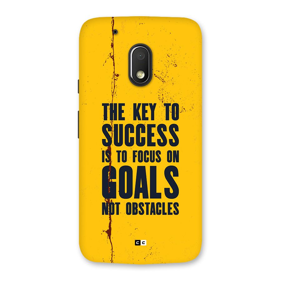 Goals Not Obstacles Back Case for Moto G4 Play