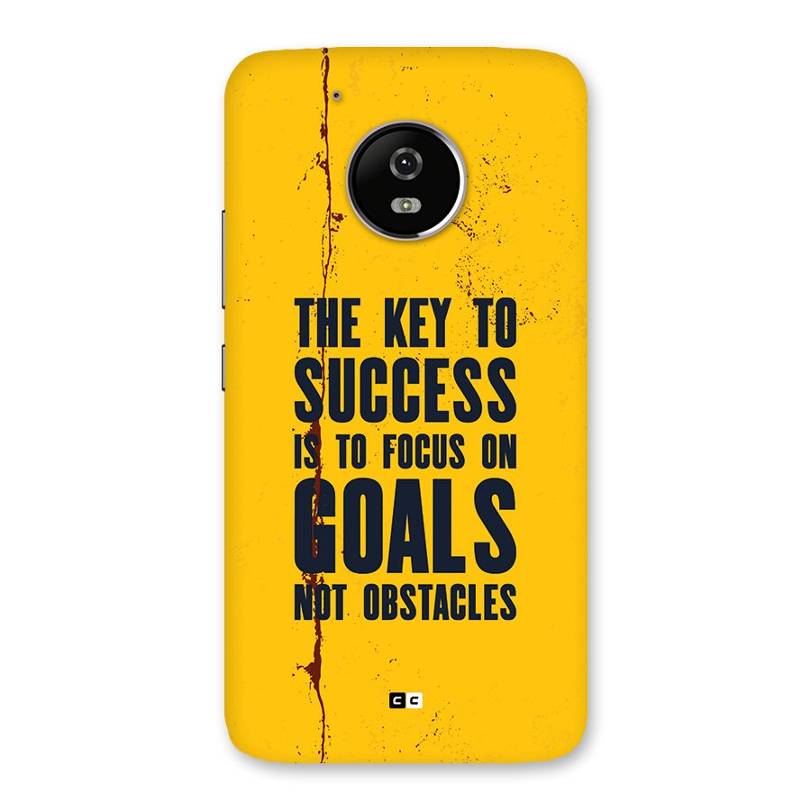 Goals Not Obstacles Back Case for Moto G5