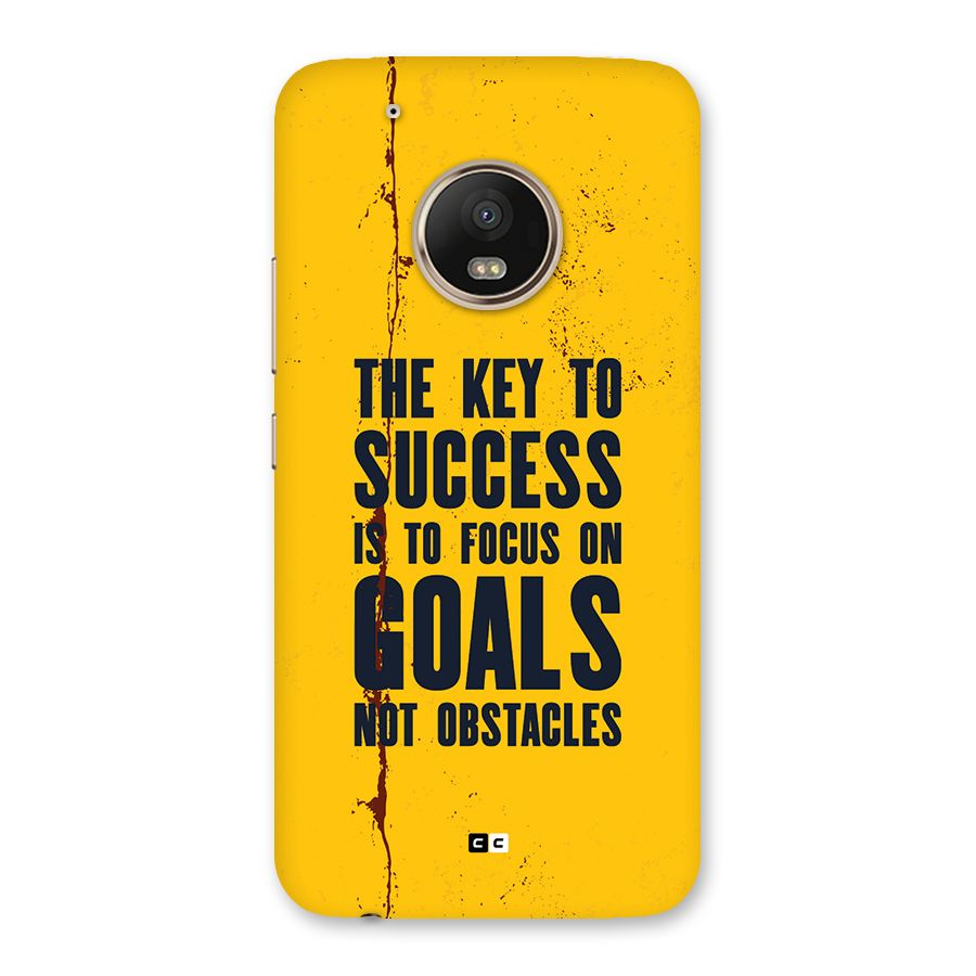 Goals Not Obstacles Back Case for Moto G5 Plus