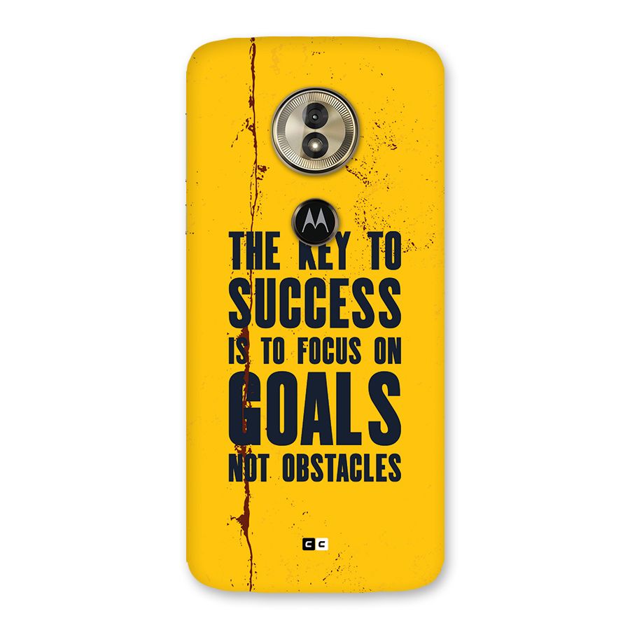 Goals Not Obstacles Back Case for Moto G6 Play