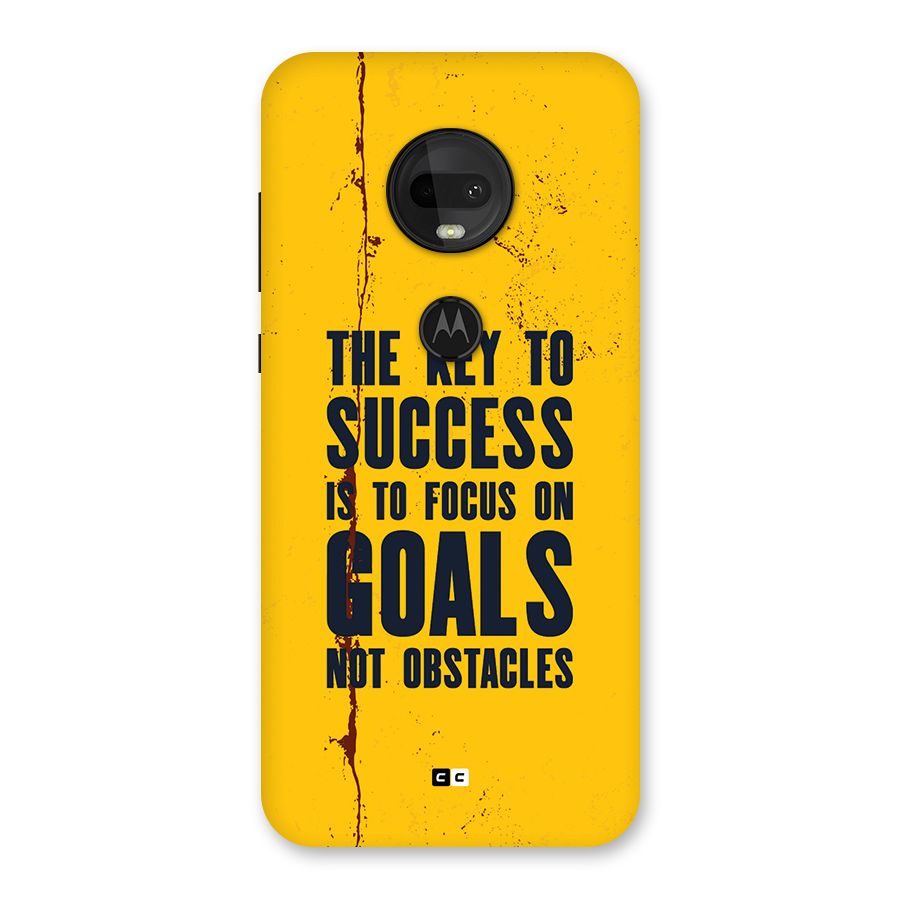 Goals Not Obstacles Back Case for Moto G7
