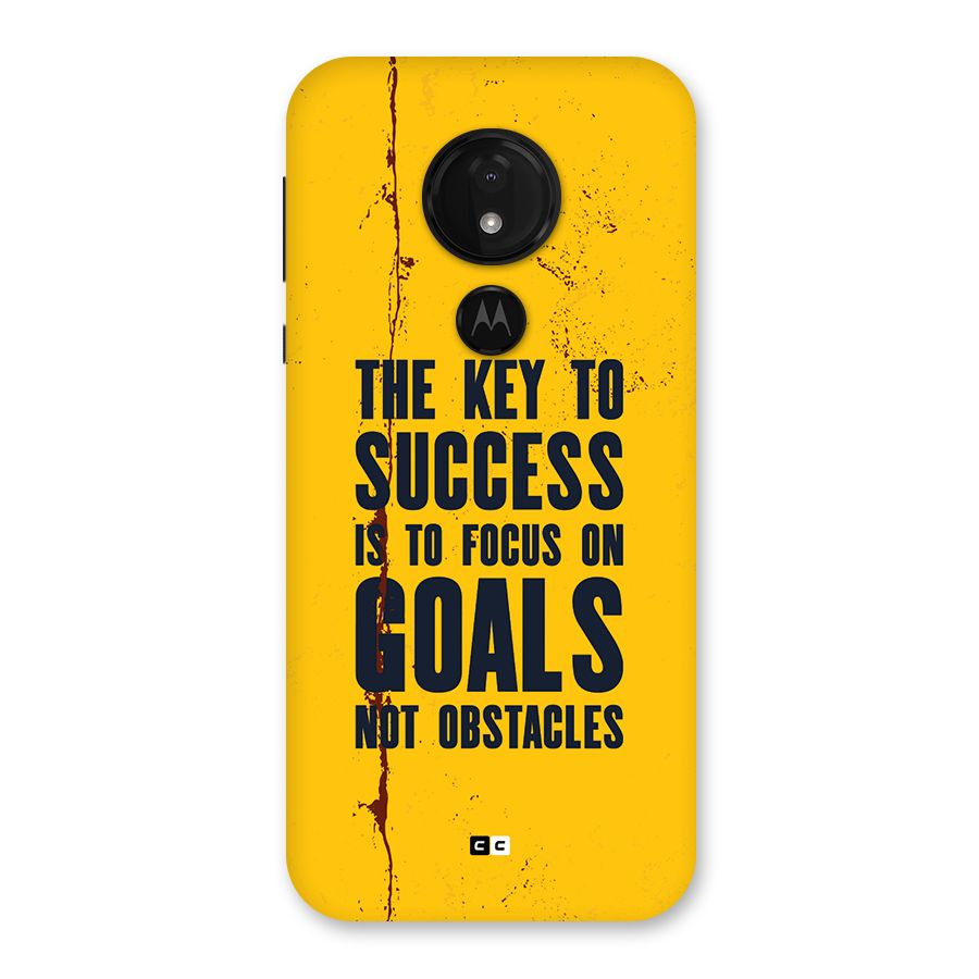 Goals Not Obstacles Back Case for Moto G7 Power