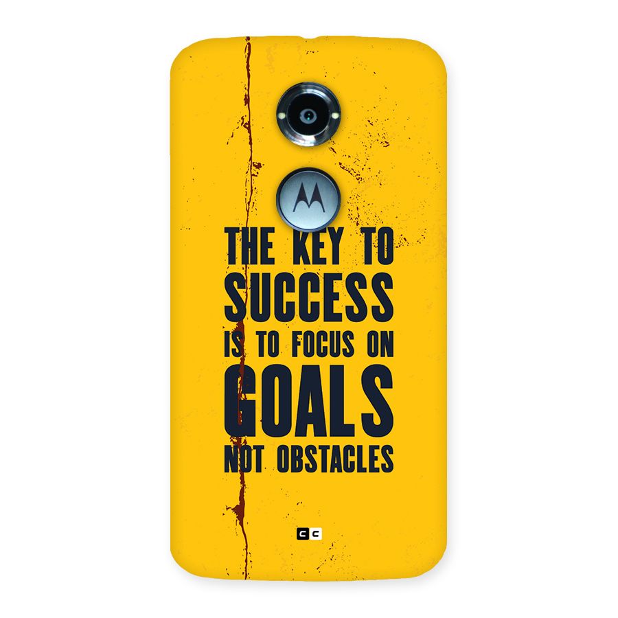 Goals Not Obstacles Back Case for Moto X2