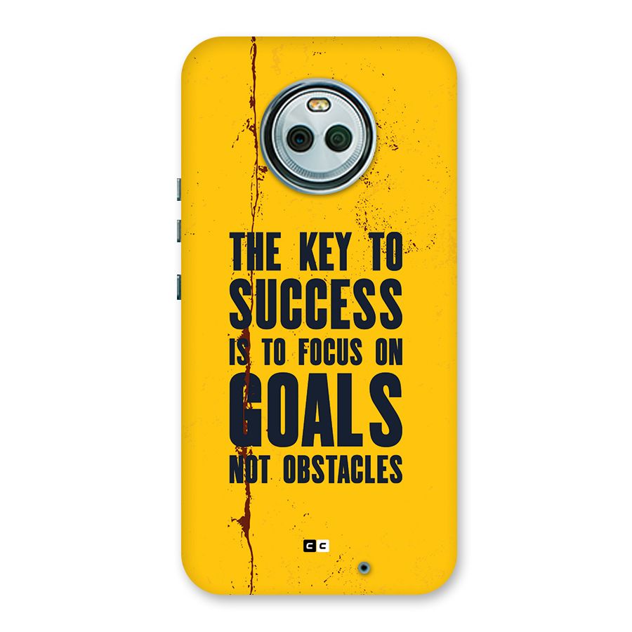 Goals Not Obstacles Back Case for Moto X4