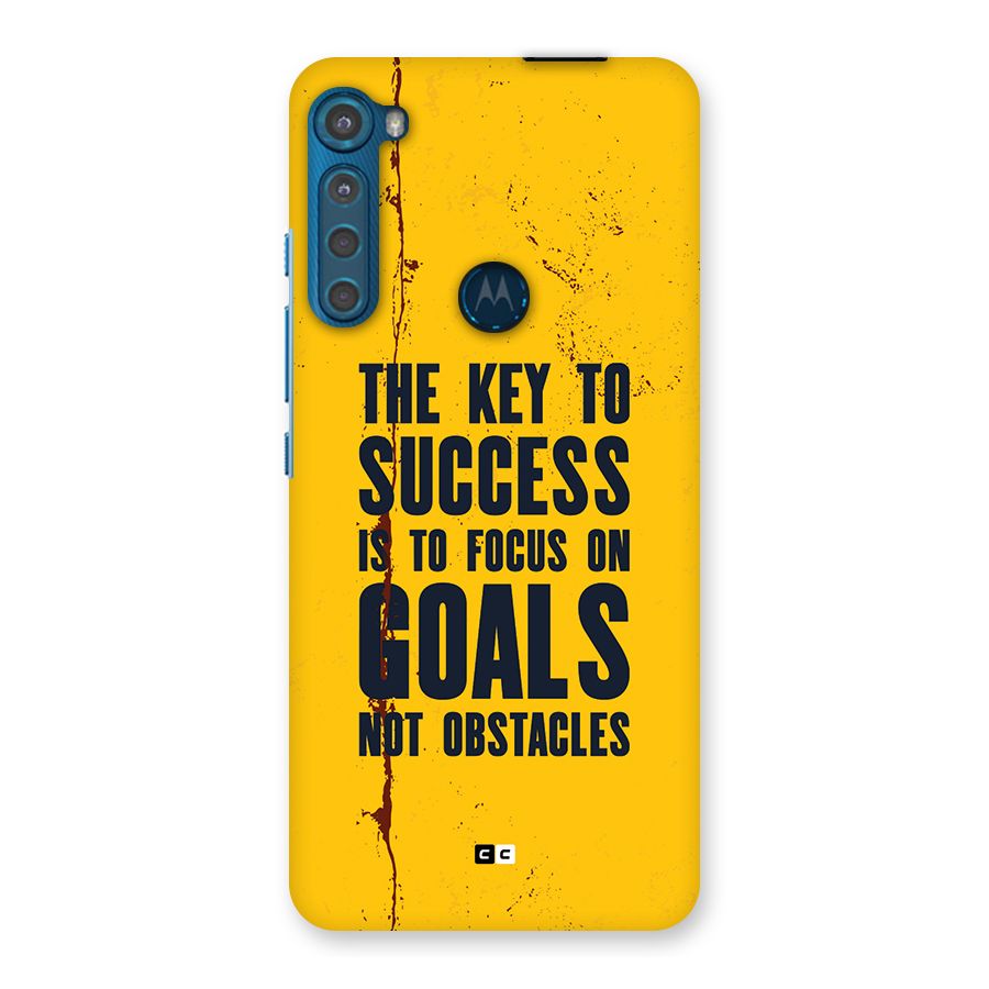 Goals Not Obstacles Back Case for Motorola One Fusion Plus