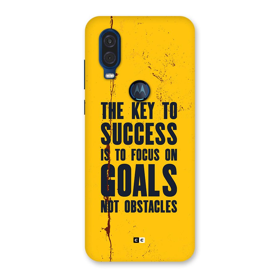 Goals Not Obstacles Back Case for Motorola One Vision