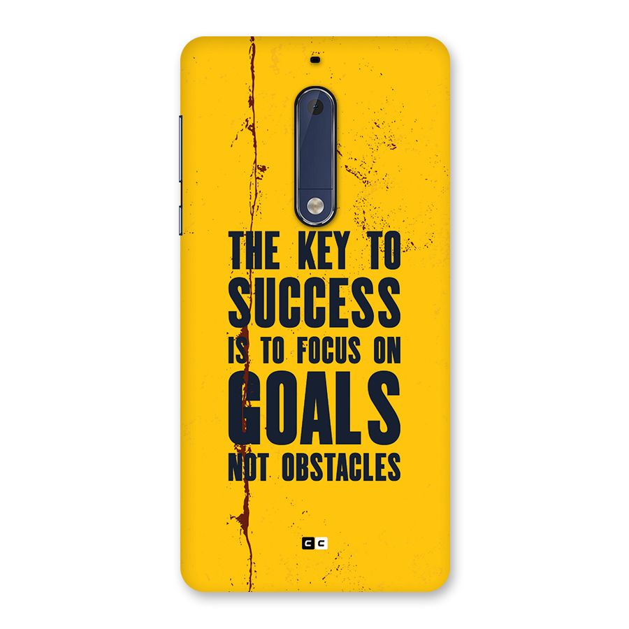 Goals Not Obstacles Back Case for Nokia 5