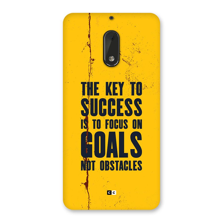 Goals Not Obstacles Back Case for Nokia 6