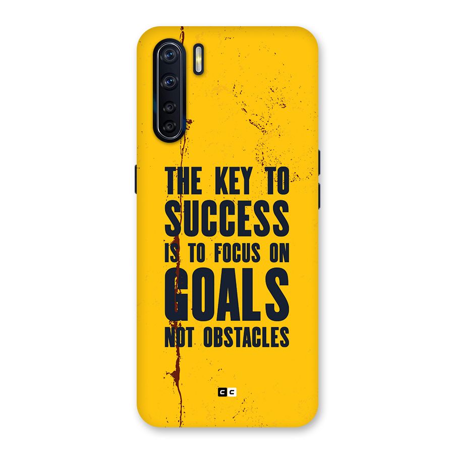 Goals Not Obstacles Back Case for Oppo F15