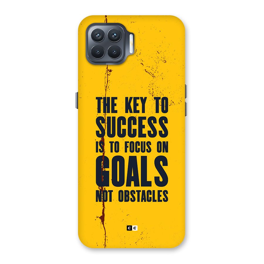 Goals Not Obstacles Back Case for Oppo F17 Pro
