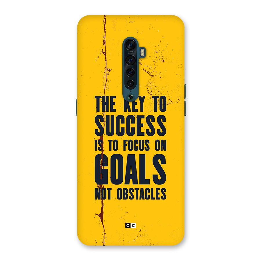 Goals Not Obstacles Back Case for Oppo Reno2