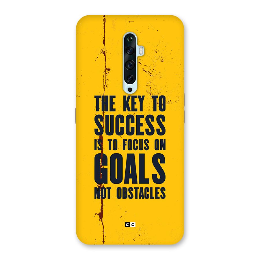 Goals Not Obstacles Back Case for Oppo Reno2 F