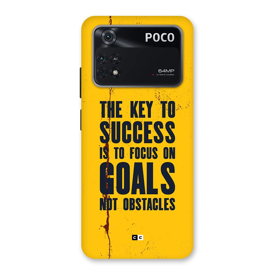 Goals Not Obstacles Back Case for Poco M4 Pro 4G