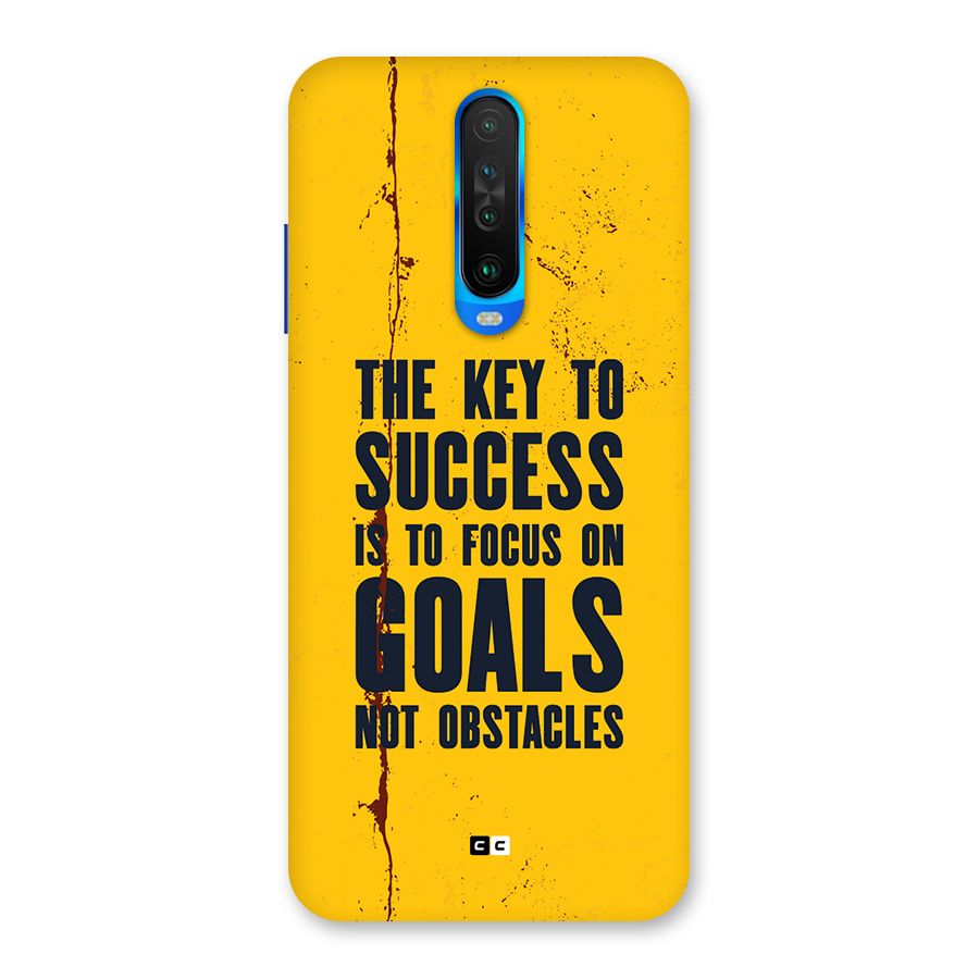 Goals Not Obstacles Back Case for Poco X2