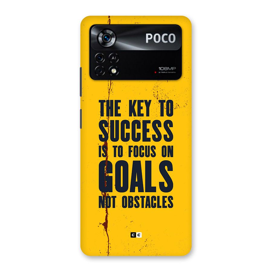 Goals Not Obstacles Back Case for Poco X4 Pro 5G