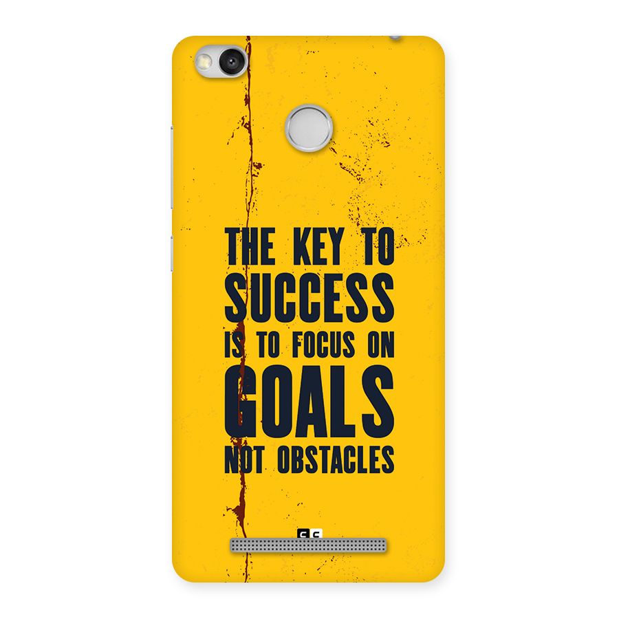 Goals Not Obstacles Back Case for Redmi 3S Prime