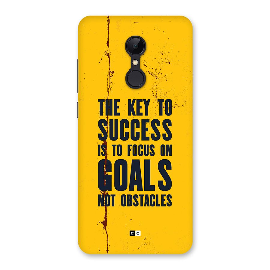 Goals Not Obstacles Back Case for Redmi 5