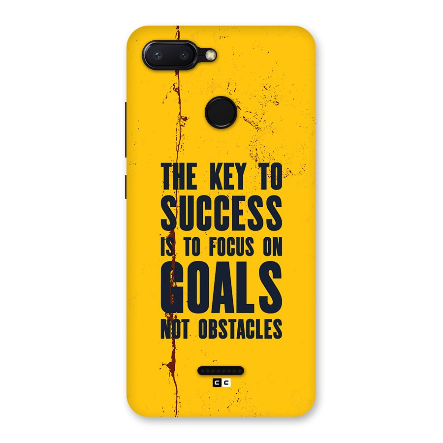 Goals Not Obstacles Back Case for Redmi 6
