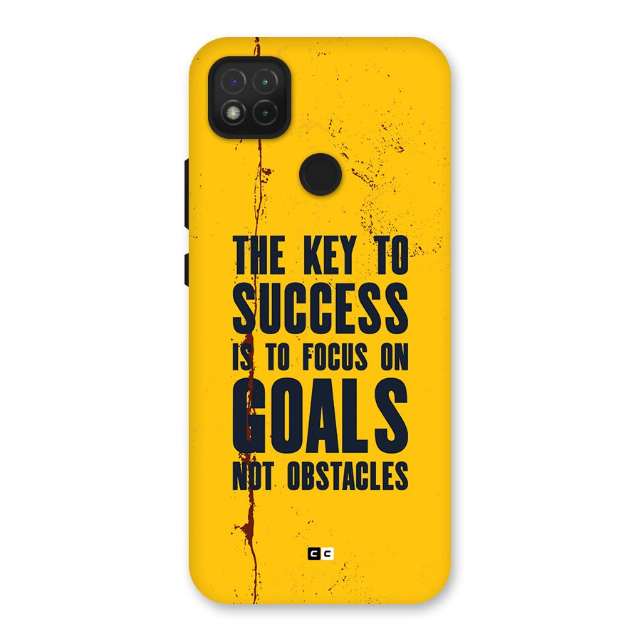Goals Not Obstacles Back Case for Redmi 9