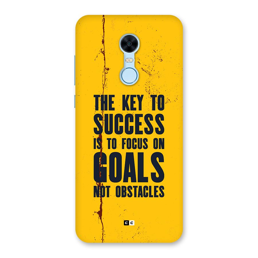 Goals Not Obstacles Back Case for Redmi Note 5