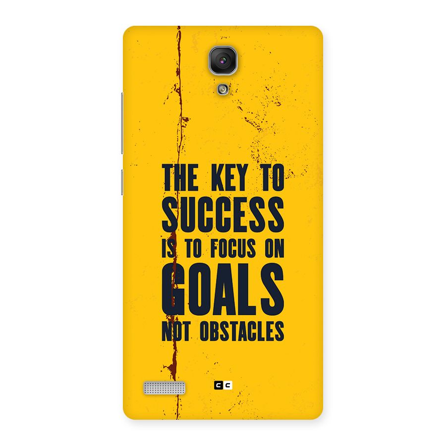 Goals Not Obstacles Back Case for Redmi Note Prime