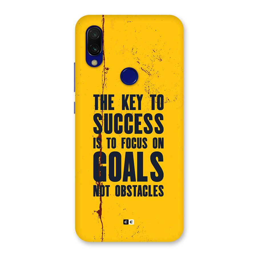 Goals Not Obstacles Back Case for Redmi Y3