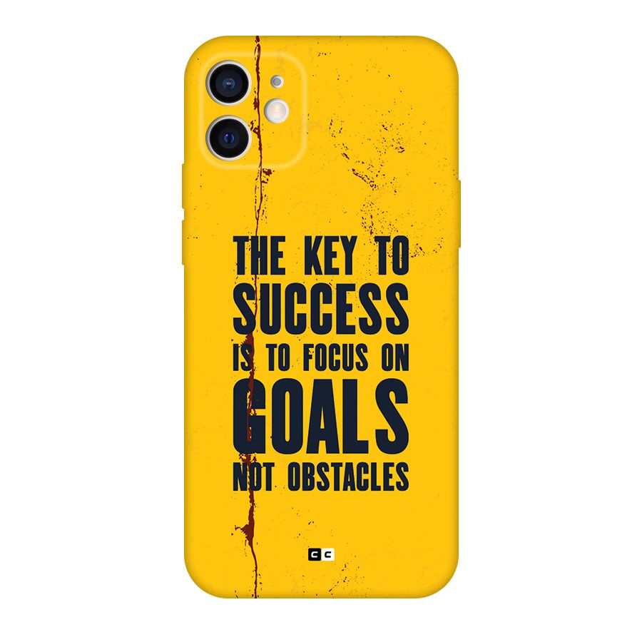Goals Not Obstacles Back Case for iPhone 12