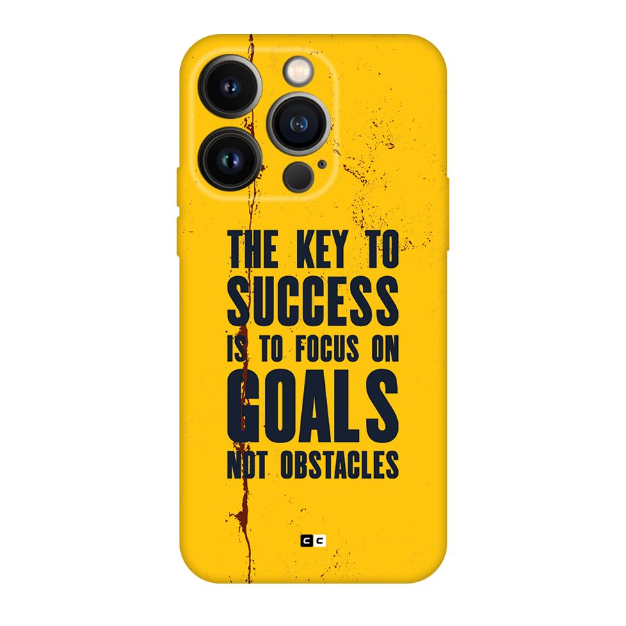 Goals Not Obstacles Back Case for iPhone 14 Pro