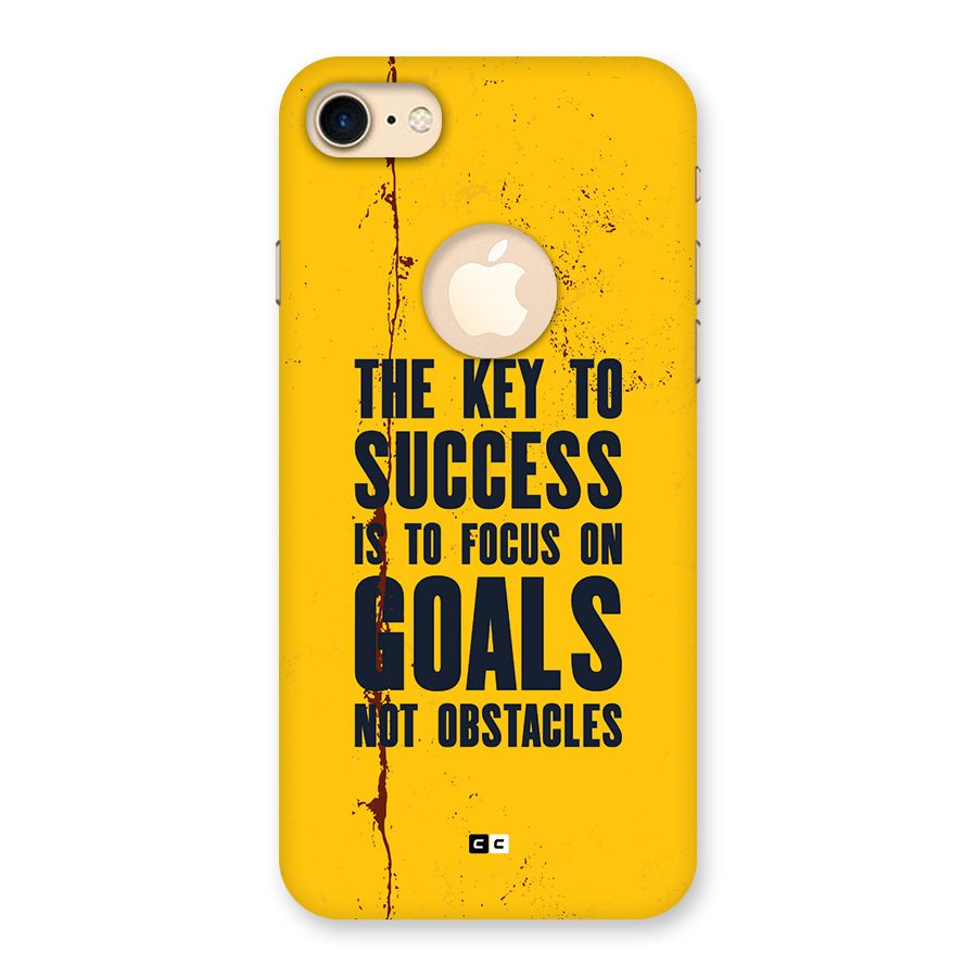 Goals Not Obstacles Back Case for iPhone 7 Logo Cut