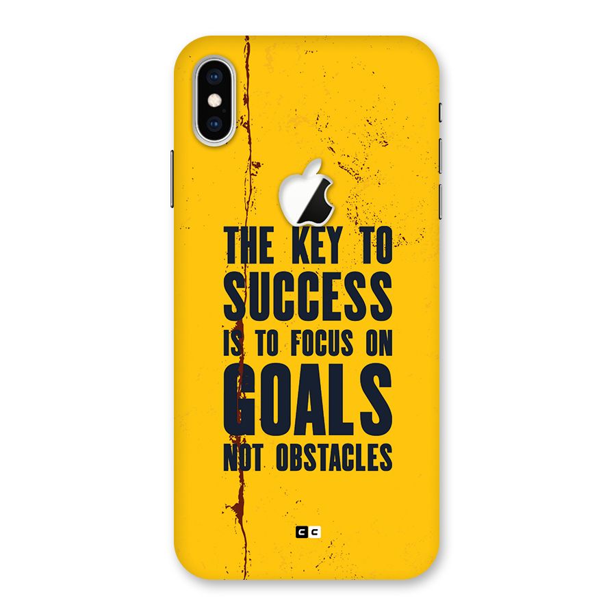 Goals Not Obstacles Back Case for iPhone XS Max Apple Cut
