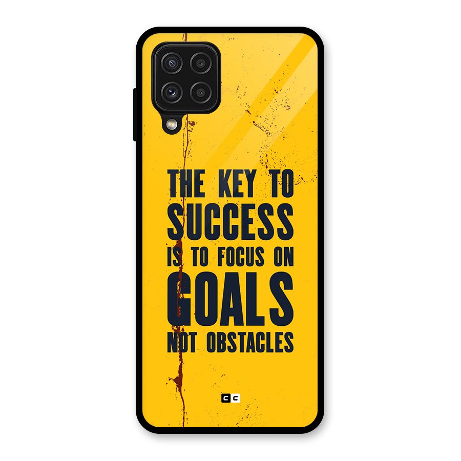 Goals Not Obstacles Glass Back Case for Galaxy A22 4G