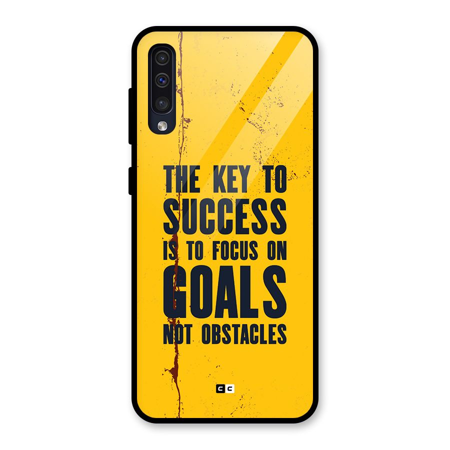 Goals Not Obstacles Glass Back Case for Galaxy A50s