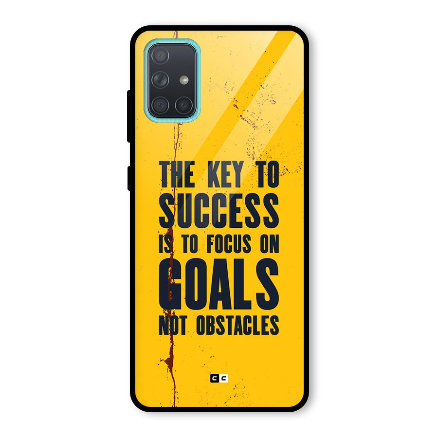 Goals Not Obstacles Glass Back Case for Galaxy A71