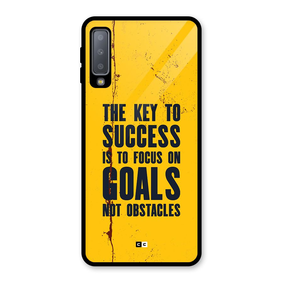 Goals Not Obstacles Glass Back Case for Galaxy A7 (2018)