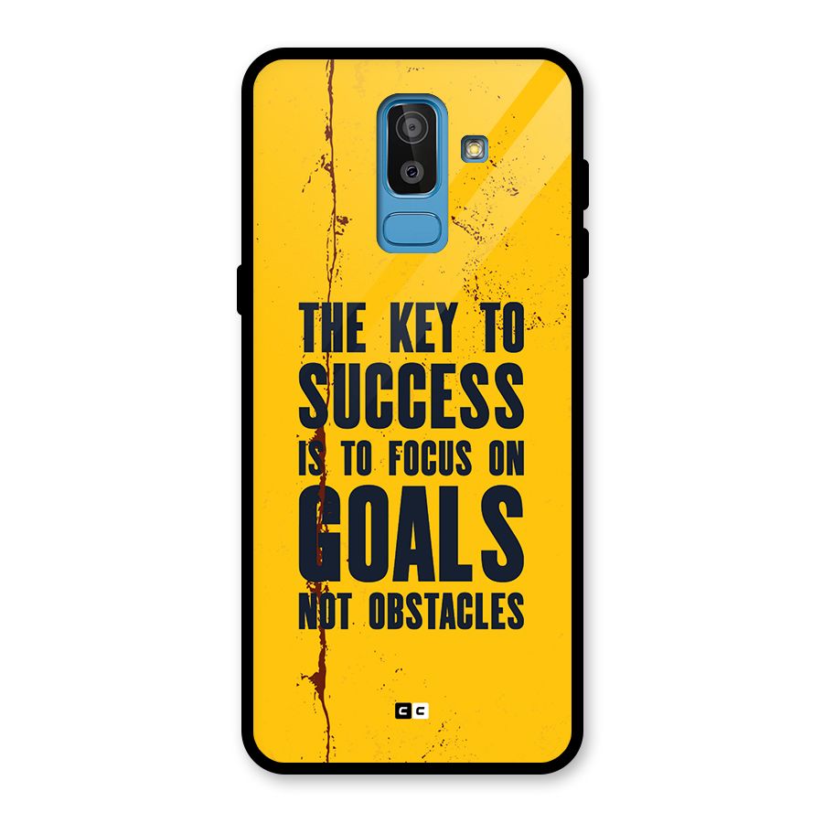 Goals Not Obstacles Glass Back Case for Galaxy J8