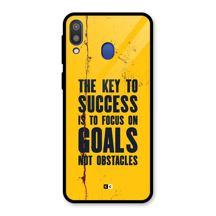 Goals Not Obstacles Glass Back Case for Galaxy M20