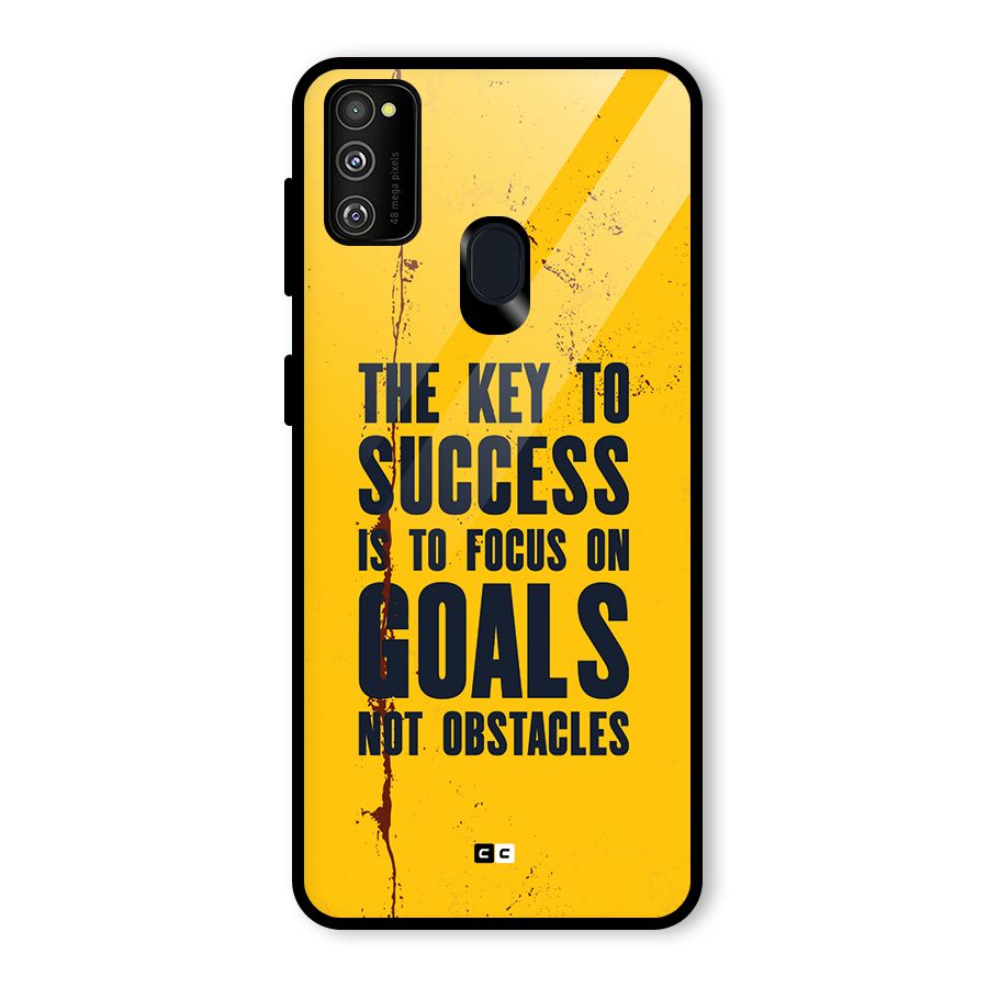 Goals Not Obstacles Glass Back Case for Galaxy M30s