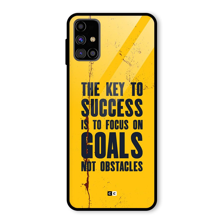Goals Not Obstacles Glass Back Case for Galaxy M31s