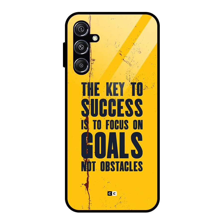 Goals Not Obstacles Glass Back Case for Galaxy M34 5G