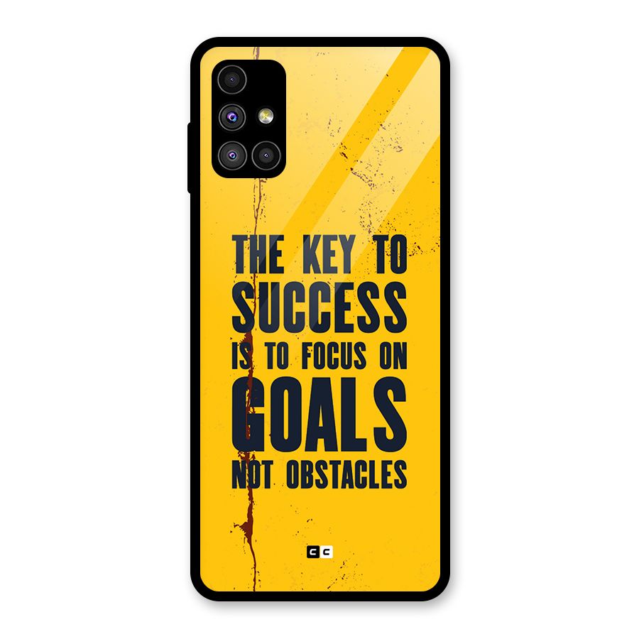 Goals Not Obstacles Glass Back Case for Galaxy M51