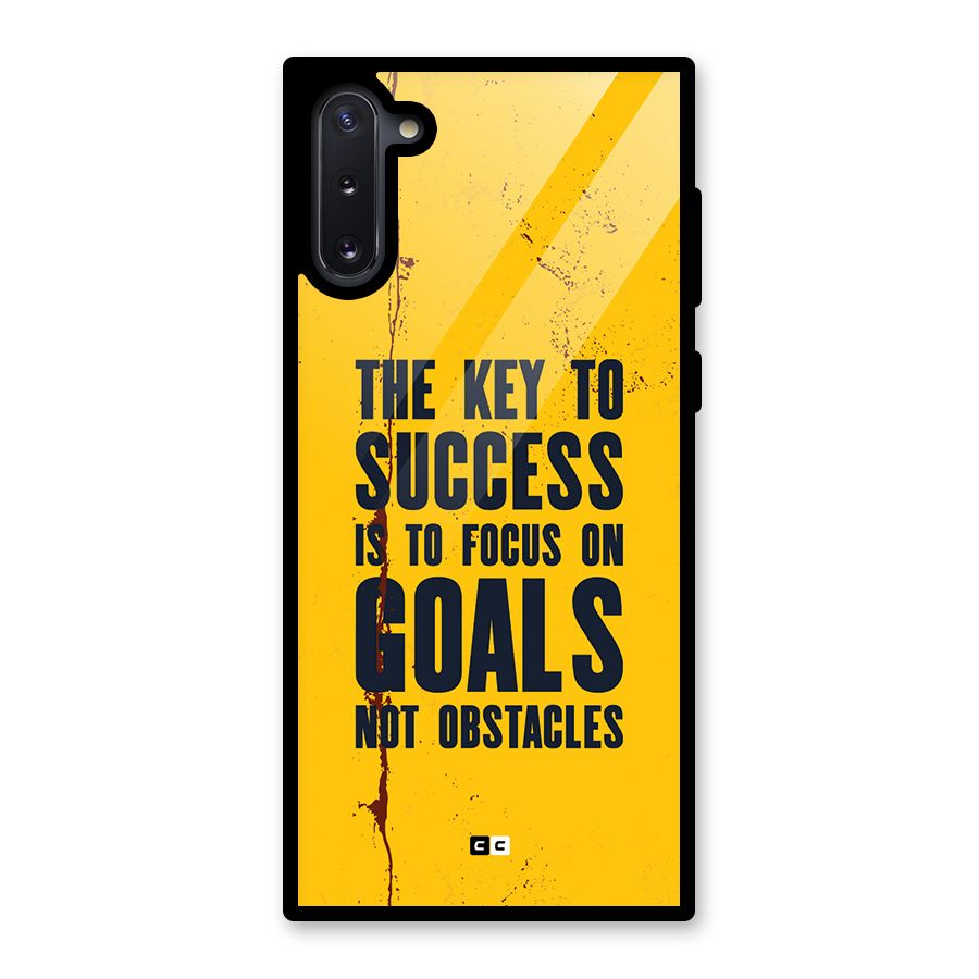 Goals Not Obstacles Glass Back Case for Galaxy Note 10
