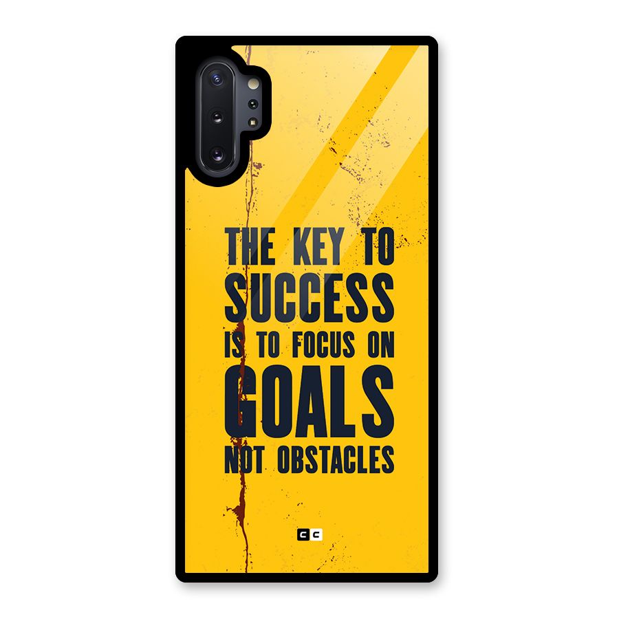 Goals Not Obstacles Glass Back Case for Galaxy Note 10 Plus