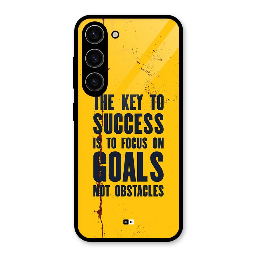 Goals Not Obstacles Glass Back Case for Galaxy S23