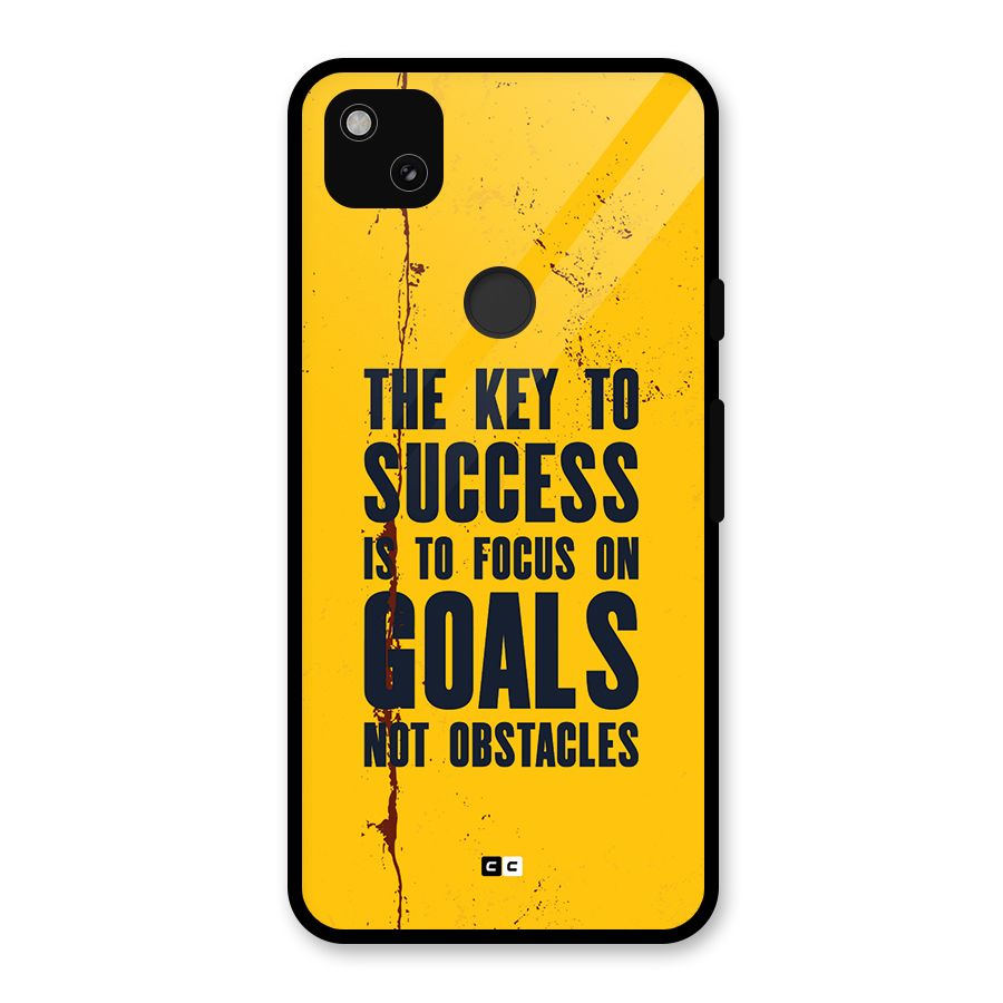 Goals Not Obstacles Glass Back Case for Google Pixel 4a