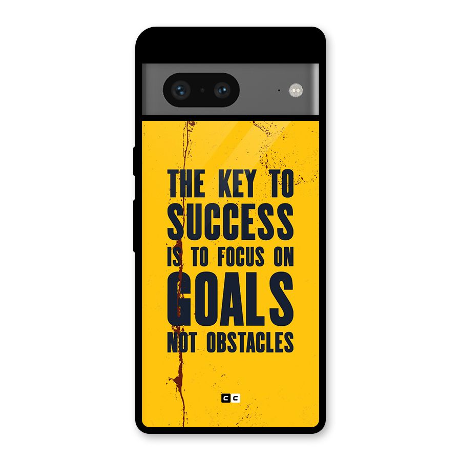 Goals Not Obstacles Glass Back Case for Google Pixel 7