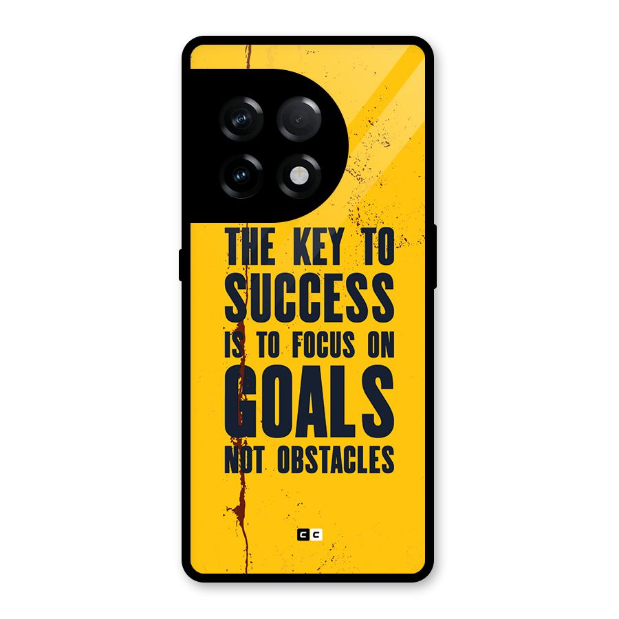 Goals Not Obstacles Glass Back Case for OnePlus 11R