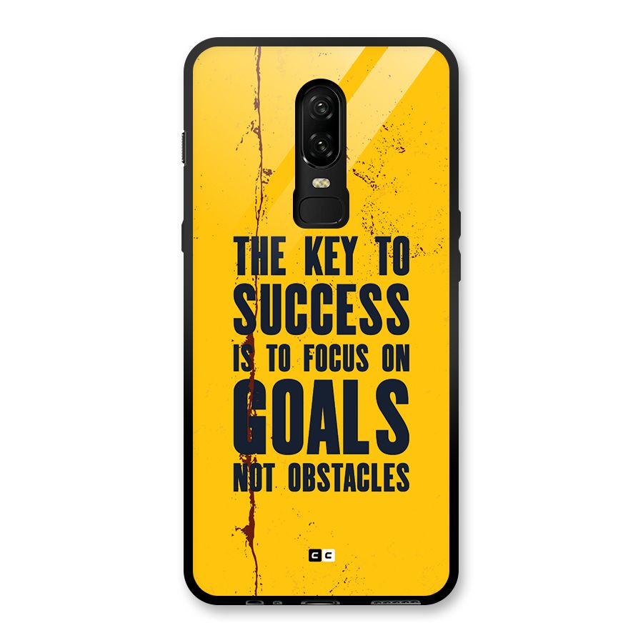 Goals Not Obstacles Glass Back Case for OnePlus 6