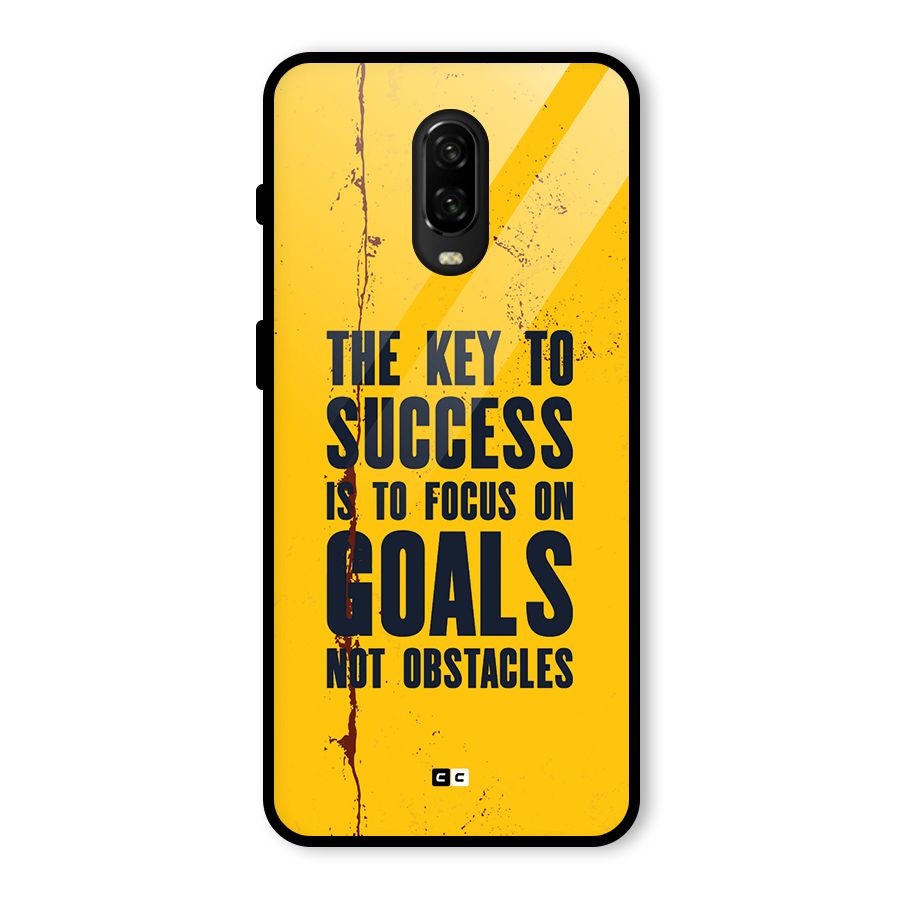 Goals Not Obstacles Glass Back Case for OnePlus 6T
