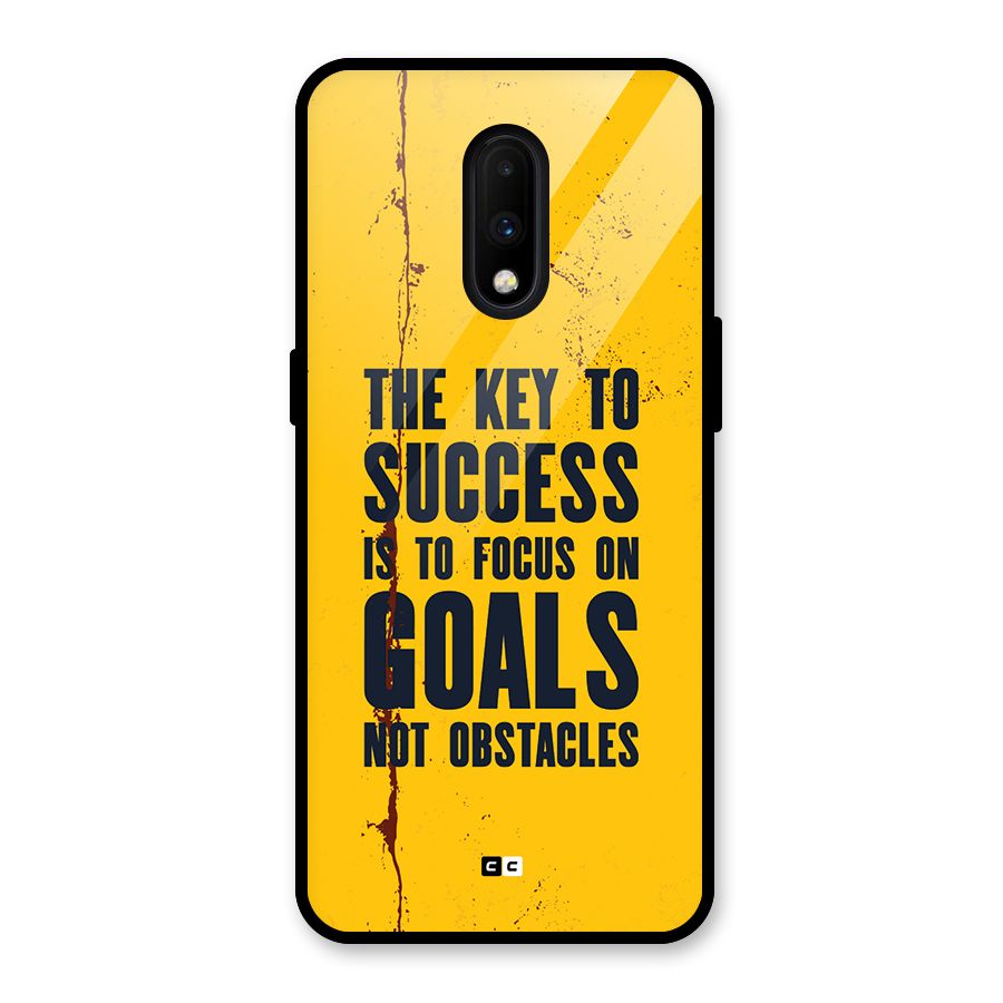 Goals Not Obstacles Glass Back Case for OnePlus 7